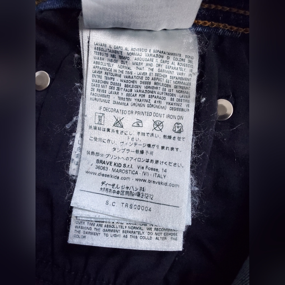 Diesel Girl's Slim Skinny Stretch Medium Wash Denim Jeans Kids 16Y - Picture 13 of 14